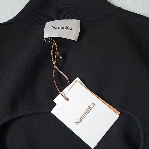 Nanushka Elin Turtleneck Open-Back Dress in Black - Picture 2 of 8